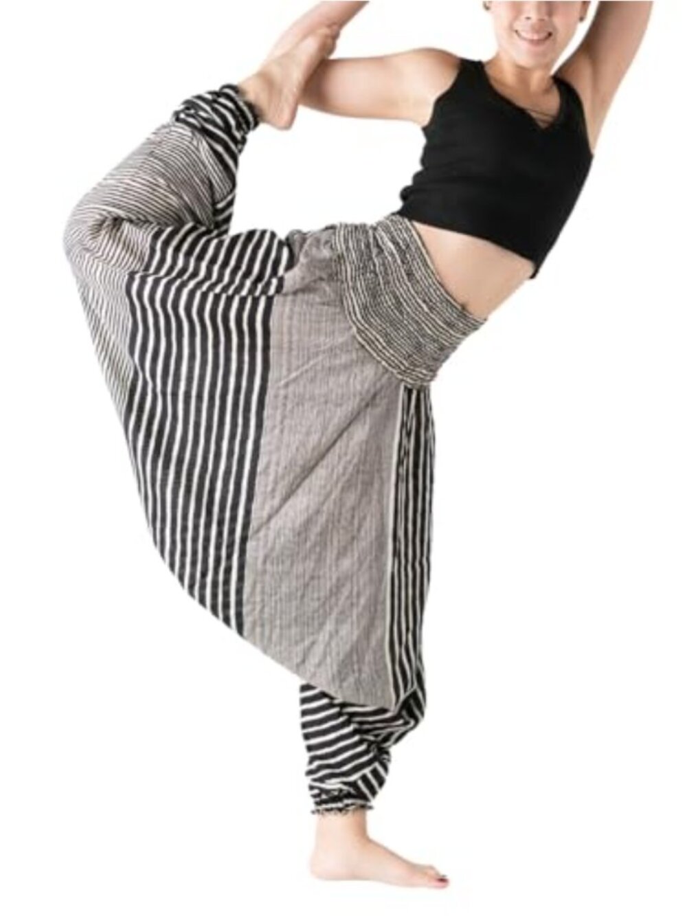 Boho Harem Pants 2-in-1 Jumpsuit Relaxed Fit Rayon Yoga Lounge